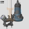 Family Revit - Bơm Chìm Tsurumi - 100B45.5