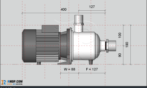 Family Revit - Bơm Trục Ngang Đa Tầng Cánh Ebara MATRIX 5-4T-0.9