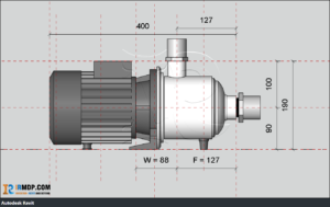 Family Revit - Bơm Trục Ngang Đa Tầng Cánh Ebara MATRIX 5-4T-0.9
