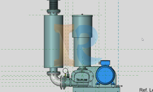 Family Revit-Máy Thổi Khí Tsurumi-RSR125