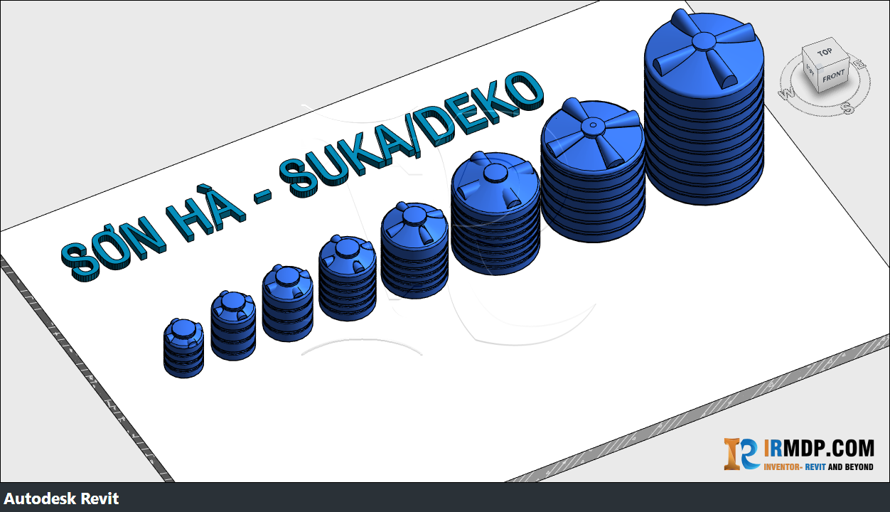 Family Revit - Bồn nhựa Sơn Hà Suka,Deko Đứng