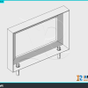 Family Revit – Đỡ ống khung U – Chân thép V - Loại 1_ 1 tầng ống