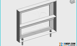 Family Revit – Đỡ ống khung U – Chân thép V - Loại 1 - 2 tầng ống