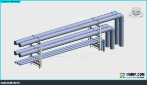 Family Revit – Đỡ ống khung U – Chân thép V