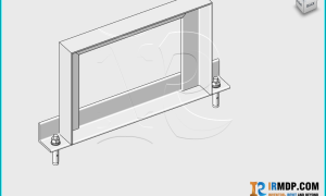 Family Revit – Đỡ ống khung U – Chân thép V - 1 Tầng