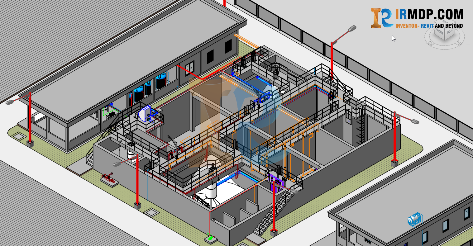 Revit - Hệ Thống Xử Lý Nước Thải KCN 1200M3Ngày.Đêm