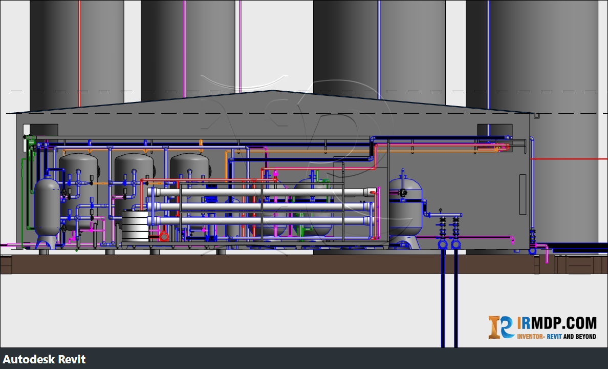 Revit - Hệ Thống Xử Lý Nước RO Nhà Máy Bia 300M3/Ngày.Đêm