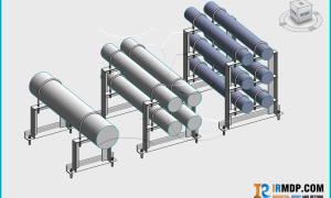 Family Revit – Đỡ ống khung U – Chân thép V - Loại 2