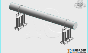 Family Revit – Đỡ ống khung U- C75x50 – Chân bản mã