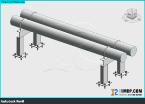 Family Revit – Đỡ ống khung U- C75x50 – Chân bản mã