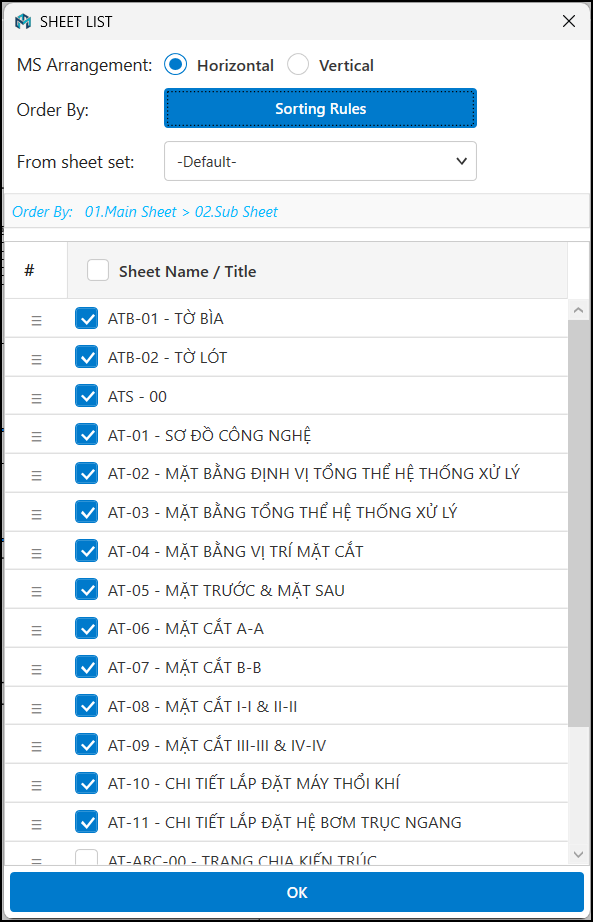 Xuat Cad Revit - Nhieu Layout UI